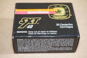lot 62 image: 20 Winchester Supreme .40 S&W 180 Gr SXT Ammo