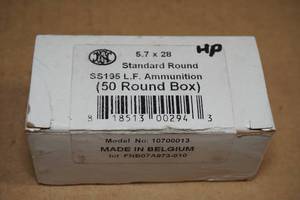 lot 69 image: 50 FNH 5.7 x 28mm 27 Gr HP Ammo