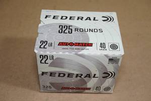 lot 94 image: 325 Federal Automatch .22 LR 40 Gr Ammo