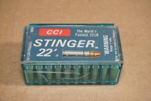 lot 95 image: 50 CCI Stinger .22 LR HP Ammo