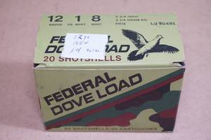 lot 110 image: 14 Federal Dove Load 12 Gauge 2-34 8 Shot Shotshells