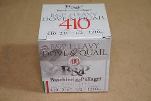lot 113 image: 25 B&P Dove and Quail .410 Gauge 2-12 8 Shot Shotshells