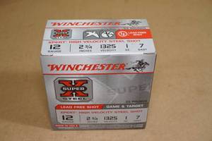 lot 116 image: 25 Winchester Super X 12 Gauge 2-34 7 Steel Shot Shotshells