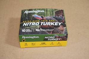 lot 119 image: 10 Remington Nitro Turkey 12 Gauge 3-12 5 Shot Shotshells