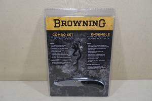 lot 143 image: NEW Browning Folding Knife and Bottle Opener Set