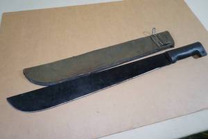 lot 153 image: Large Machete with Sheath