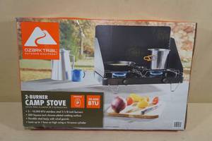 lot 158 image: NEW Ozark Trail 2 Burner Propane Camp Stove