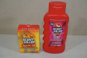 lot 166 image: Scent Killer Gold Bar Soap and Body Wash for Her