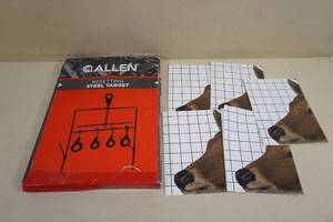 lot 173 image: Allen Steel Resetting Target with Full Size Deer Targets