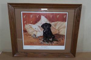 lot 214 image: L M Budge Down and Out Framed Print - Signed and Numbered