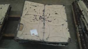 Antique Tin Ceiling Pieces 12- 2 X 2