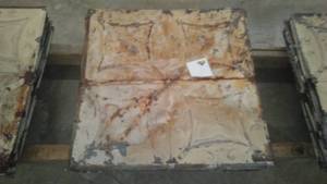 Antique Tin Ceiling Pieces 2 x 2 Quantity 12