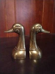 lot 5 image: BrassBronze Duck Bookends