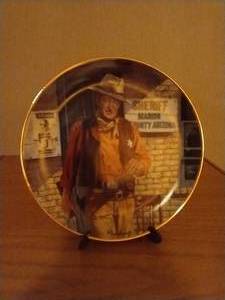 lot 130 image: John Wayne Collectible Plate