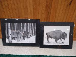 lot 250 image: (2) Signed Rock Bakken Wildlife Prints
