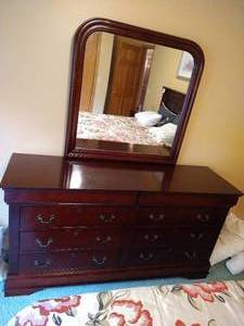 lot 157 image: Long Dresser & Mirror