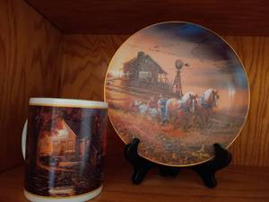 lot 178 image: Terry Redlin Mug & Plate