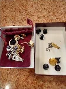 lot 214 image: Mens Tie Tacks & Cuff Links