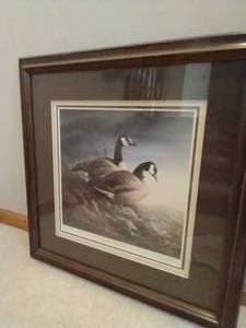 lot 279 image: Signed Terry Redlin Print - Canada Honker Geese
