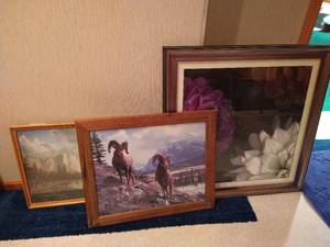 lot 299 image: (3) Framed Art Pieces