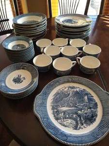 lot 361 image: Royal Currier & Ives The Rocky Mountains China Lot