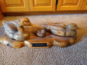 lot 391 image: Carved Wooden Duck Sculpture