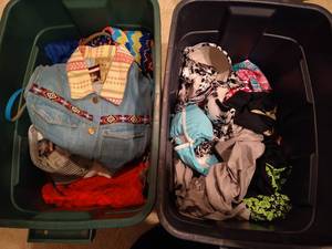 lot 439 image: (2) Totes of Boutique Clothes - All New