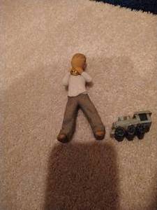 lot 443 image: Willow Tree Figurine & Small Carved Train