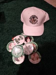 lot 456 image: Fighting Sioux Cap & Buttons Lot