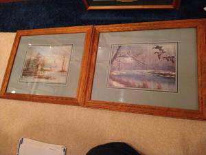 lot 481 image: (2) Framed Duck Prints