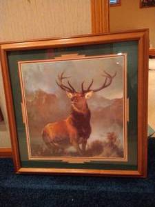 lot 482 image: Framed Elk Print