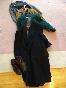lot 512 image: Mens Dress Coat Lot & Shoes