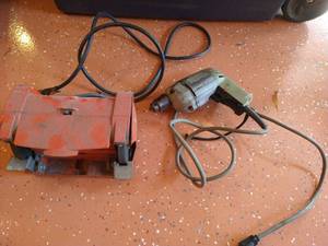 lot 594 image: Vintage Electric Drill & 4 12 Grinder