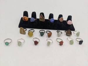 20 Gorgeous Hand-Crafted Adjustable Rings with Stones & Glass