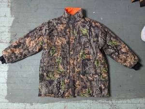Reversible Camouflage & Safety Orange Hunting Jacket-XL