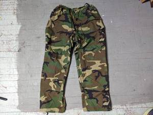 Vintage Military Camouflage Pants Large Long