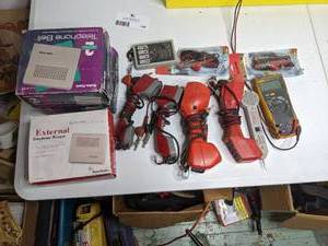 3 External Telephone Bells, Handset Telephone Line Analyzers, Digital Multimeter & More Telephone Repair Tools