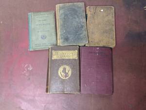 5 Rare Vintage & Antique Books- Tennysons Poems,