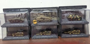 6 Vintage Die-Cast Military Tanks For Parts