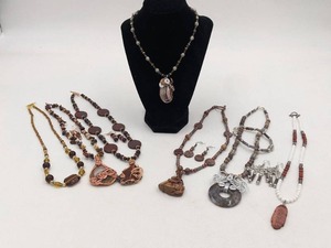 Beautiful Hand-Crafted Jewelry with Wire-Wrapped Stone Pendants- 12 Pieces