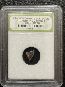 New World Pirate Era Nummis Spanish Two Bits Circa 1490-1590 AD