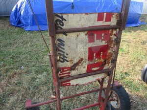 Go cart frame with Seed sign advert...