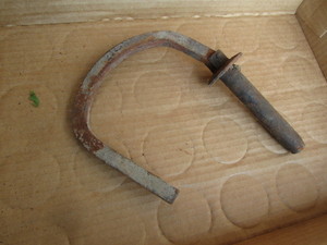 Unusual hitch pin with handle - pin...