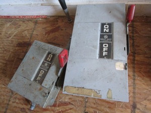 Electric service boxes, 30 and 60 a...