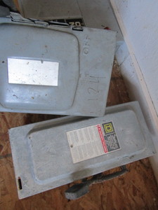 Electric service boxes, Square D an...