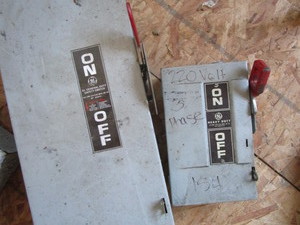 Electric service boxes, 100 amp and...
