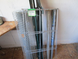 Chicken wire - partial roll, plant ...