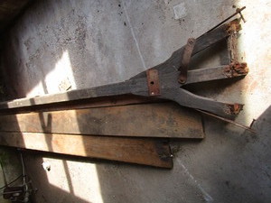 Wagon pole and lumber one 2x8x15...