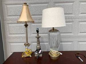 lot 30 image: Three Lovely Lamps