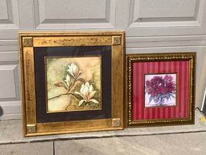 lot 41 image: Flower Framed Art